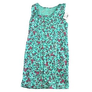 NWT Turquoise Floral Children’s Place Camisole Tank Sleeveless Shirt size 10/12